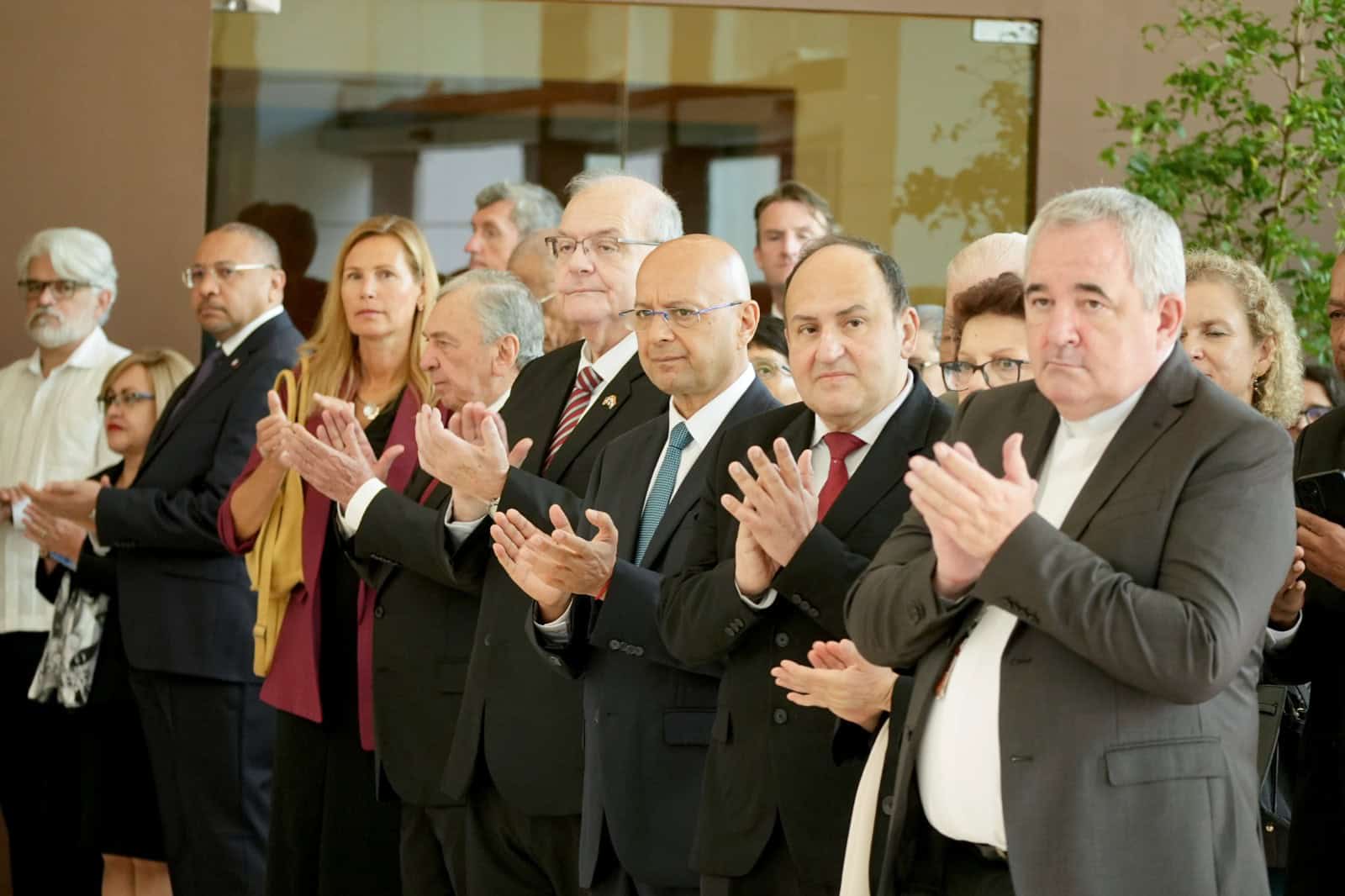 Parte de los miembros del Cuerpo Diplomático acreditado en República Dominicana.